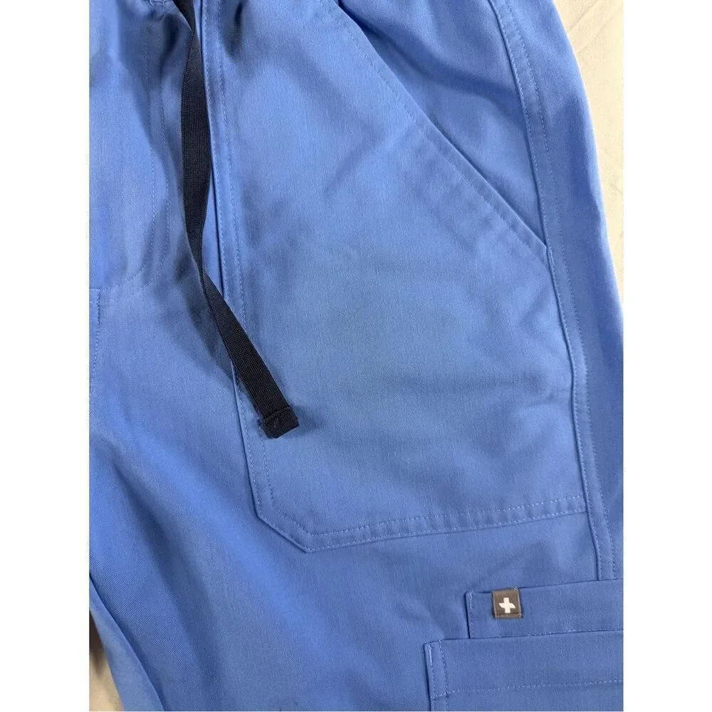 FIGS Mens Blue Cairo Cargo Scrub Pants